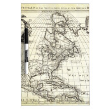 1708 De LIsle Map of North America (Covens and Mo Dry-Erase Whiteboard
