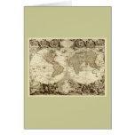 1708 Jean Baptiste Nolin World Map Greeting Cards