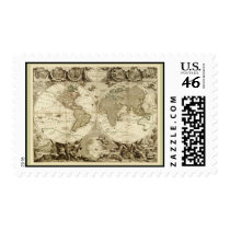 1708 Jean Baptiste Nolin World Map postage by ZephyrusBooks 1708 Jean Baptiste Nolin World Map postage