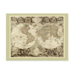 1708 Jean Baptiste Nolin World Map Postcards
