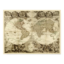 1708 Jean Baptiste Nolin World Map posters by ZephyrusBooks 1708 Jean Baptiste Nolin World Map posters