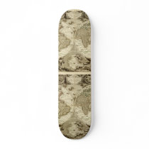 1708 Jean Baptiste Nolin World Map Skate Board Deck