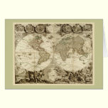 1708 World Map by Jean Baptiste Nolin cards