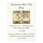 1708 World Map by Jean Baptiste Nolin Custom Invites