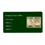 1708 World Map by Jean Baptiste Nolin Personalized Shipping Label
