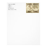 1708 World Map by Jean Baptiste Nolin Custom Letterhead