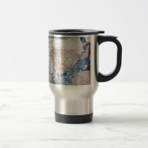 1710 First Japanese Buddhist Map of the World Show Coffee Mugs