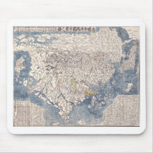 1710 Japanese Buddhist Map of World Mousepad
