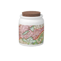 1716 Homann Map of Burgundy France Geographicus Candy Jars