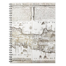 1718 Chatelain Map of Java Geographicus Java c Spiral Notebook
