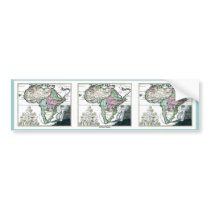1720 Africa Vetus Map bumper stickers