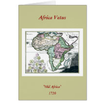 1720 Africa Vetus Map Card