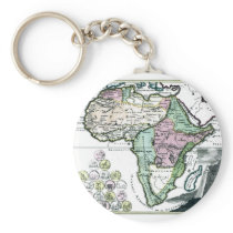 1720 Africa Vetus Map Keychain