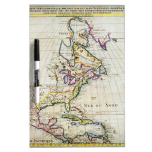 1720 Chatelain Map of North America Geographicus Dry Erase White Board