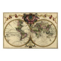 "1720 Guillaume Isle" Olde Worlde Map Poster posters
