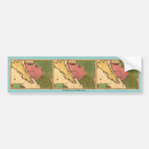 1720 Map - La Californie ou Nouvelle Caroline Bumper Stickers