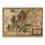 1721 Map of Europe Post Cards