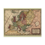1721 Map of Europe Post Cards