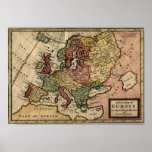 1721 Map of Europe Print