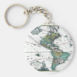 1725 South and North America Map Key Chains