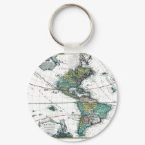 1725 South and North America Map keychains