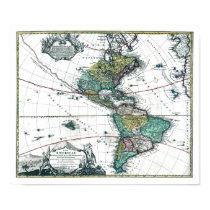 1725 South and North America Map posters