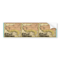 1743 West Africa Map bumper stickers