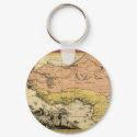 1743 West Africa Map keychains