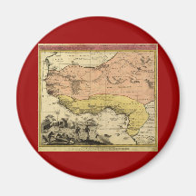 1743 West Africa Map Magnets