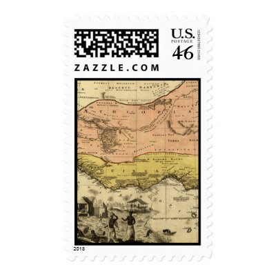 1743 West Africa Map Postage Stamps by ZephyrusBooks