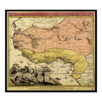 1743 West Africa Map posters