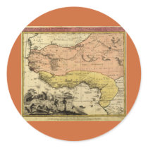 1743 West Africa Map stickers