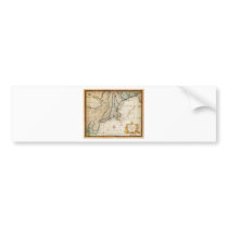 1747 Bowen Map of New Jersey Pennsylvania New Yo Bumper Stickers