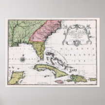 1755 Carolina and Florida and the Bahamian Islands Posters