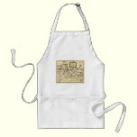 1755 Great Lakes and New France / Canada Map aprons