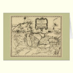 1755 Great Lakes and New France / Canada Map cards