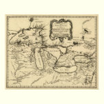 1755 Great Lakes and New France / Canada Map posters