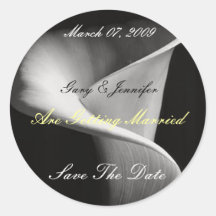 175907, Save The Date, Are Getting... - Customized Round Stickers