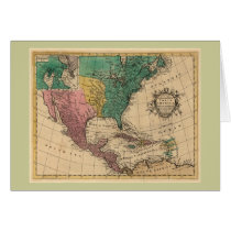 1763 North America Map Greeting Cards