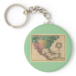 1763 North America Map Key Chains