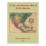 1763 North America Map Post Cards