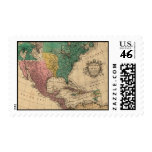 1763 North America Map Postage Stamps