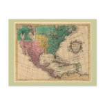1763 North America Map Postcards