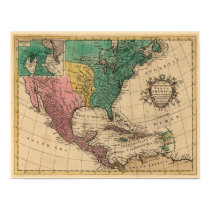 1763 North America Map posters