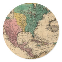 1763 North America Map Sticker