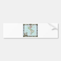 1764 Brion de la Tour Map of America ( North Ameri Bumper Sticker