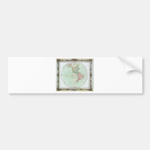 1764 Brion de la Tour Map of the Western Hemispher Bumper Sticker