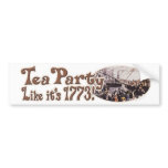 1773 Boston Tea Party Shirts and Gifts for Today Bumper Sticker