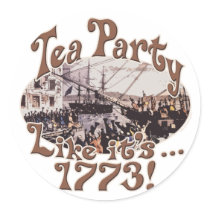 1773 Boston Tea Party Shirts and Gifts for Today Round Stickers