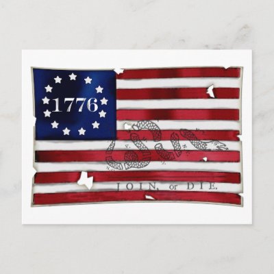 1776 american flag. 1776 American Flag Postcard by